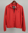 Polo Ralph Lauren Mens Red Harrington Jacket Cotton Twill Full Zip Pony Logo