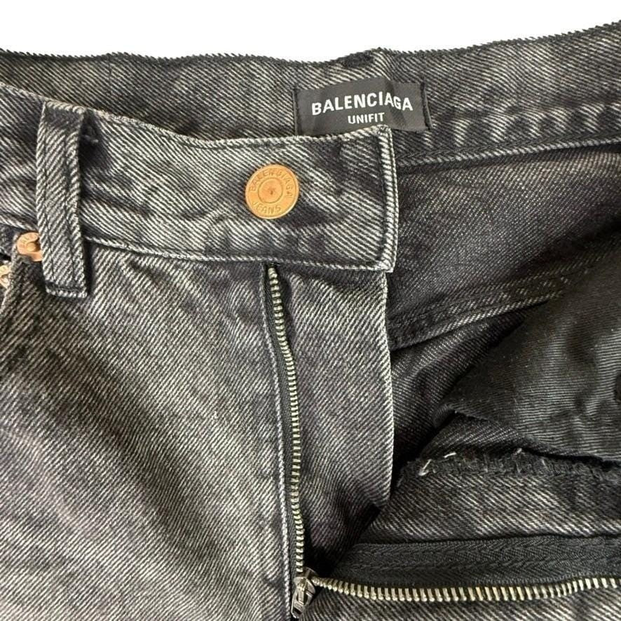 Balenciaga Lost Tape Flare Size 30 Washed Black Jeans
