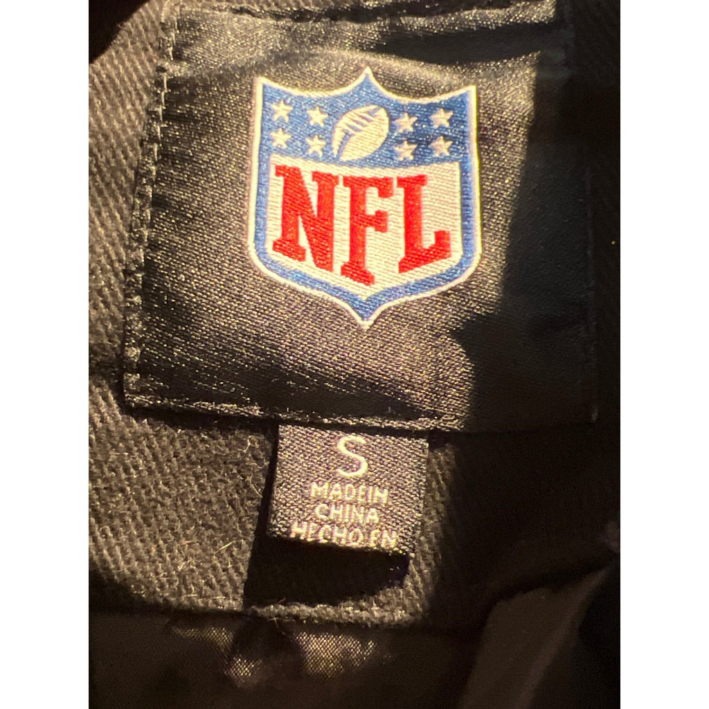 NFL Cleveland Browns Varsity Jacket Black Orange Embroidered Flame Mens XL