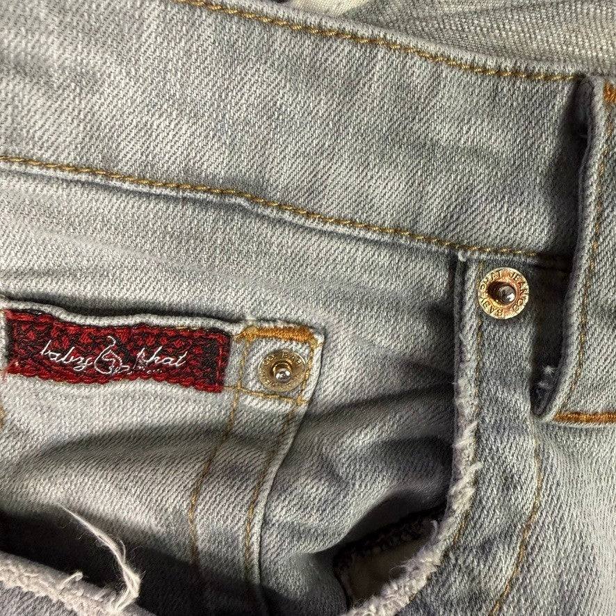 Baby Phat Jeans Distressed Light Wash Bootcut Size 18 Authentic Denim