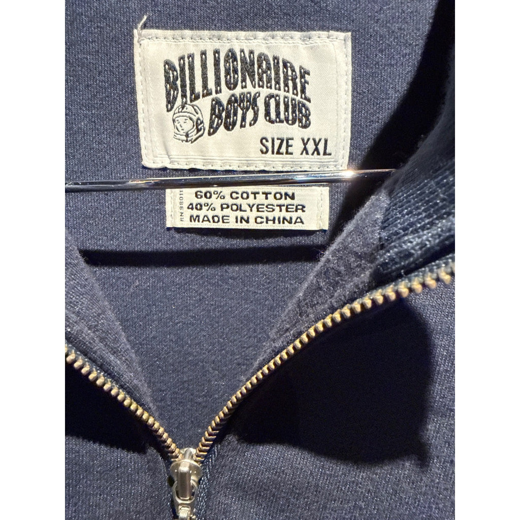 Billionaire Boys Club BBC Quarter Zip Sweatshirt Navy Blue XXL Embroidered Logo