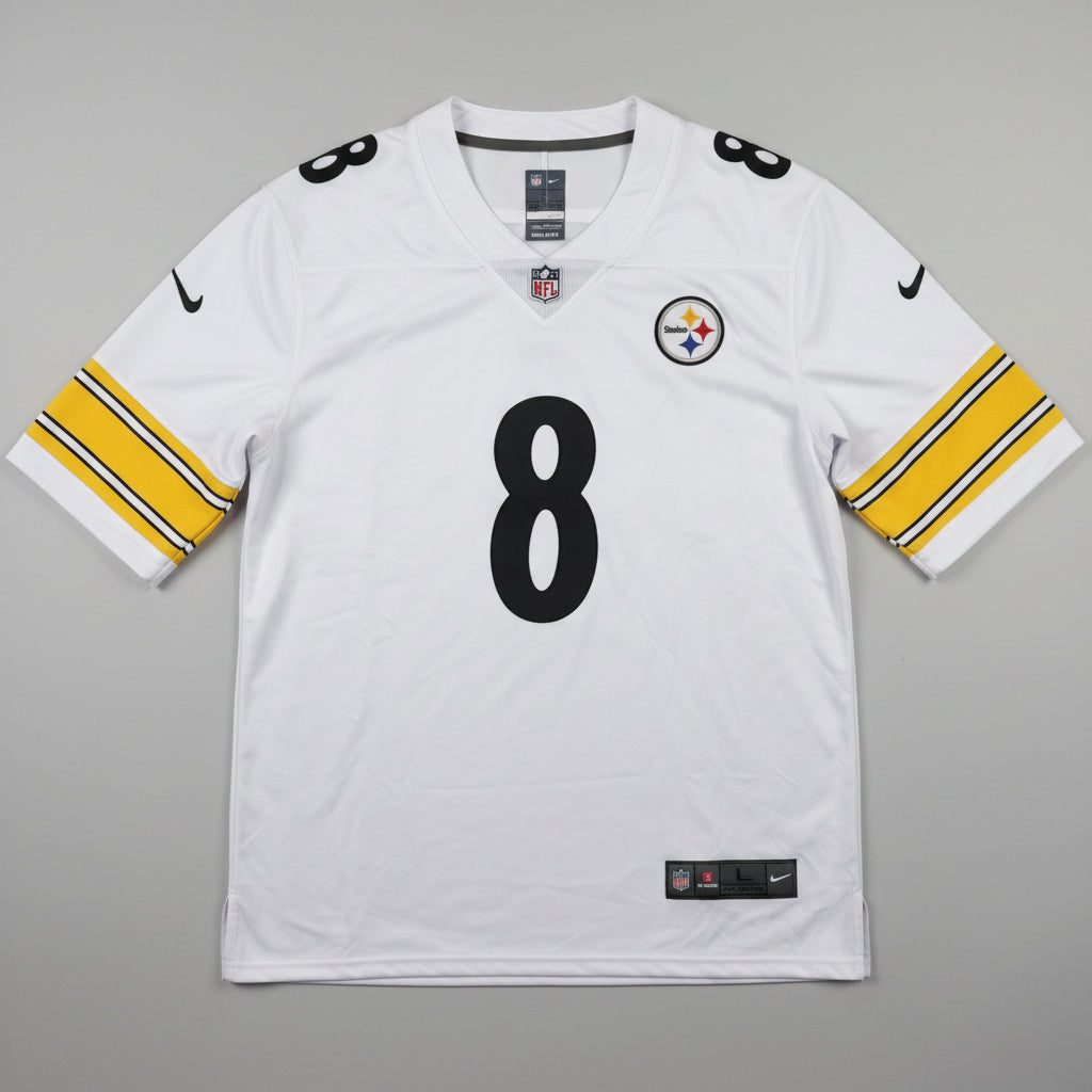 Pittsburgh Steelers White Nike NFL Football Jersey Number 8 Pickett Men's Large