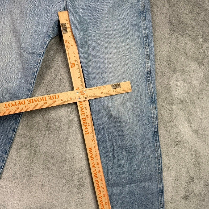 Wrangler Men's Light Wash Straight Leg Denim Jeans Size 36x34