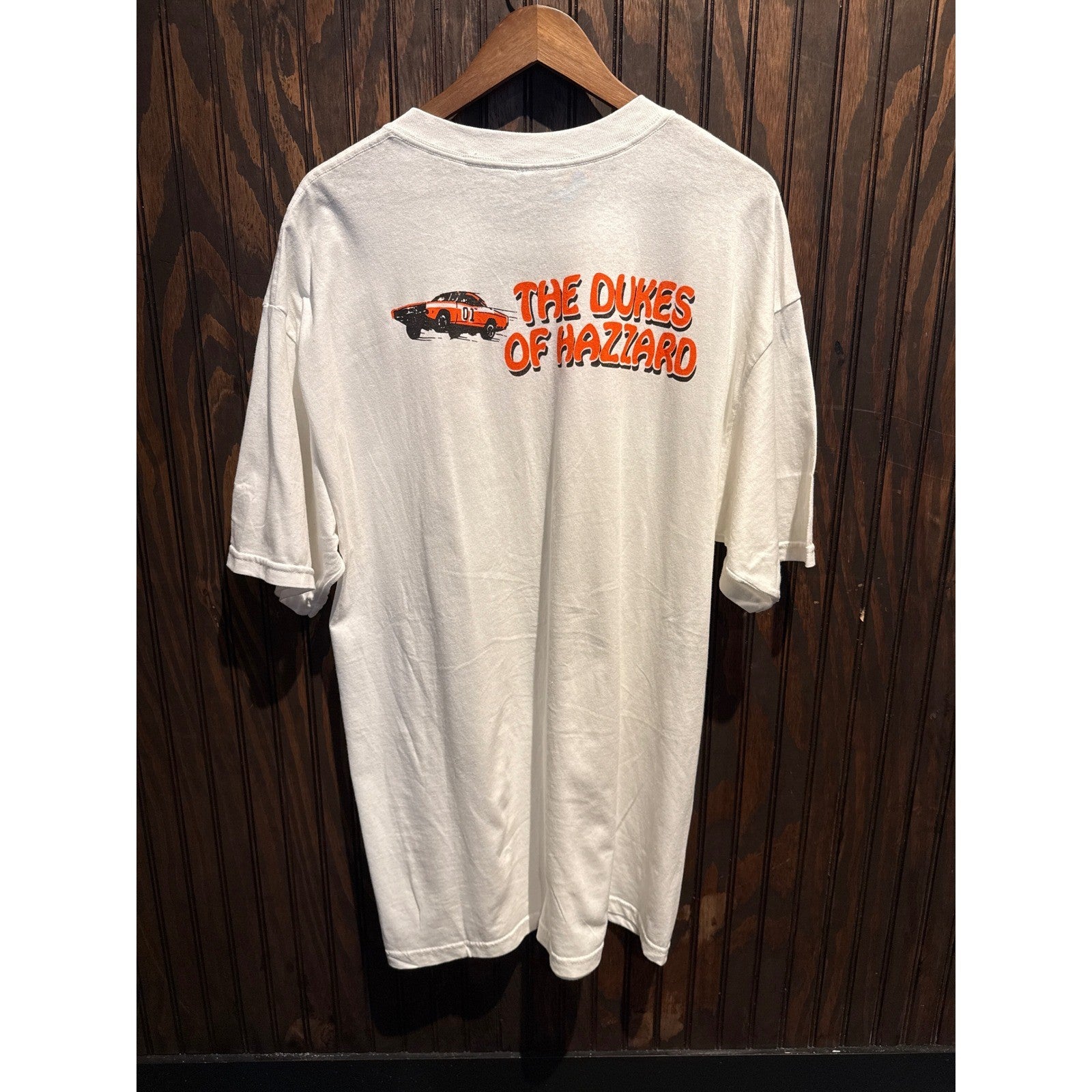 Dukes of Hazzard STUNTS 2nd Unit Graphic T-Shirt White Mens XL Gildan Cotton Tee