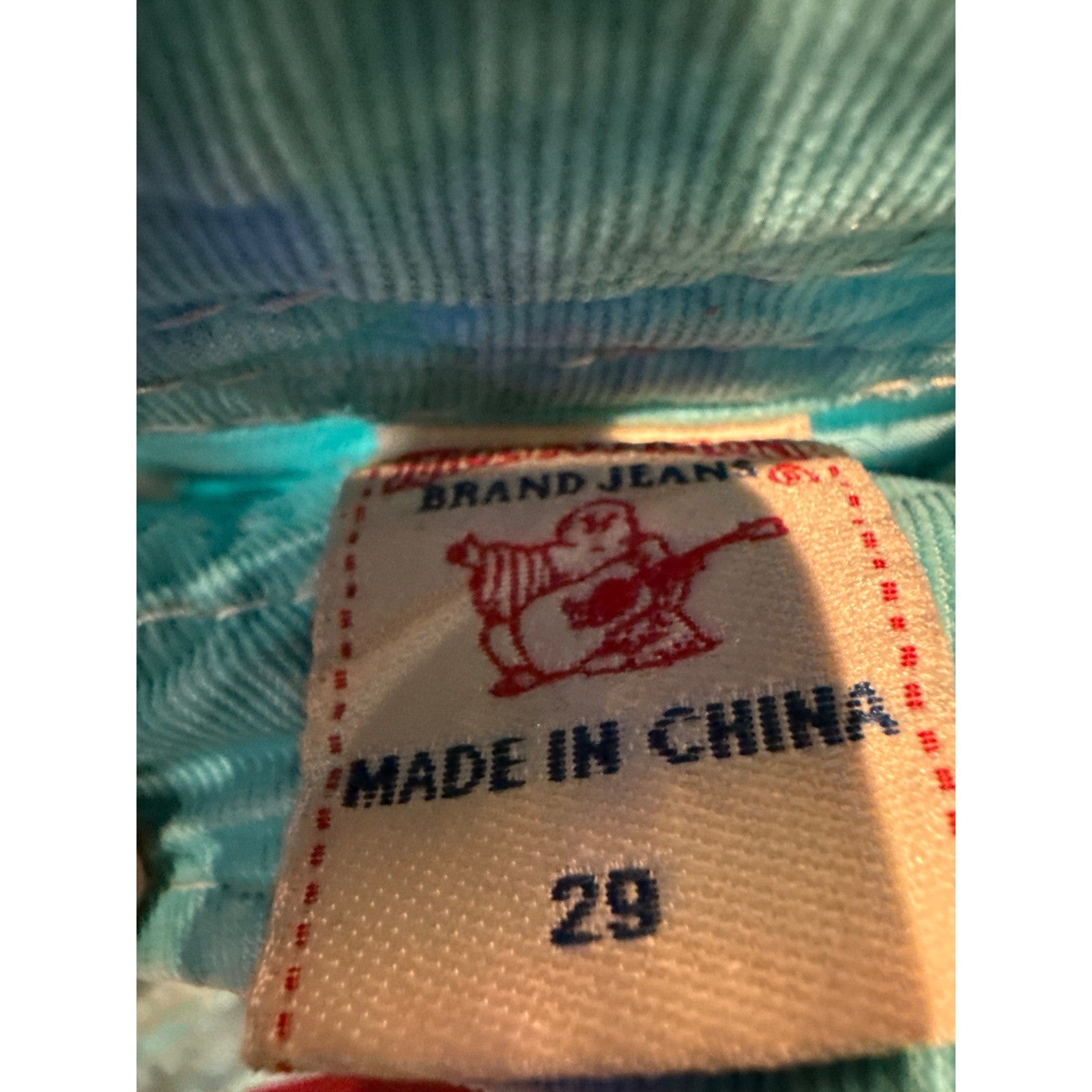 True Religion Ricky Super T Turquoise Blue Cargo Shorts Mens 30 Contrast Stitch