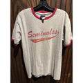 Vintage Florida State Seminoles Ringer T-Shirt Mens Gray Red AIS FSU Tee 22x28