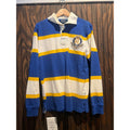 Polo Ralph Lauren Striped Rugby Shirt Blue White Yellow Crest Mens Large