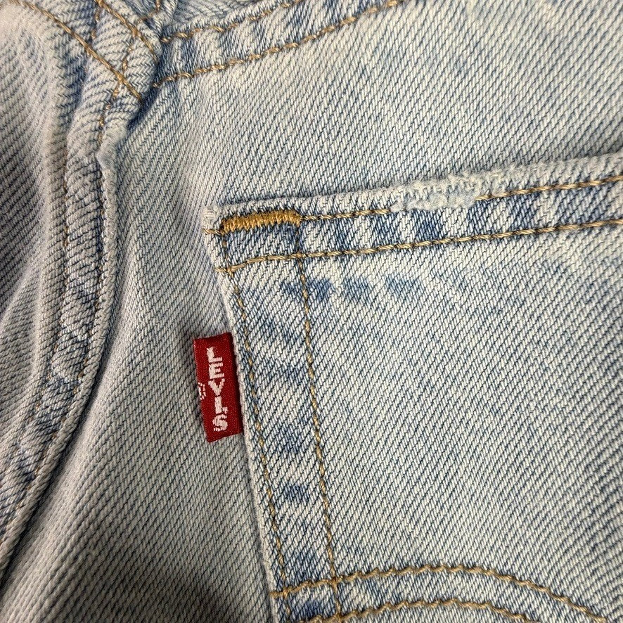 Levis Premium Loose Boot Distressed Jeans Light Wash Women 23x31 High Rise NEW