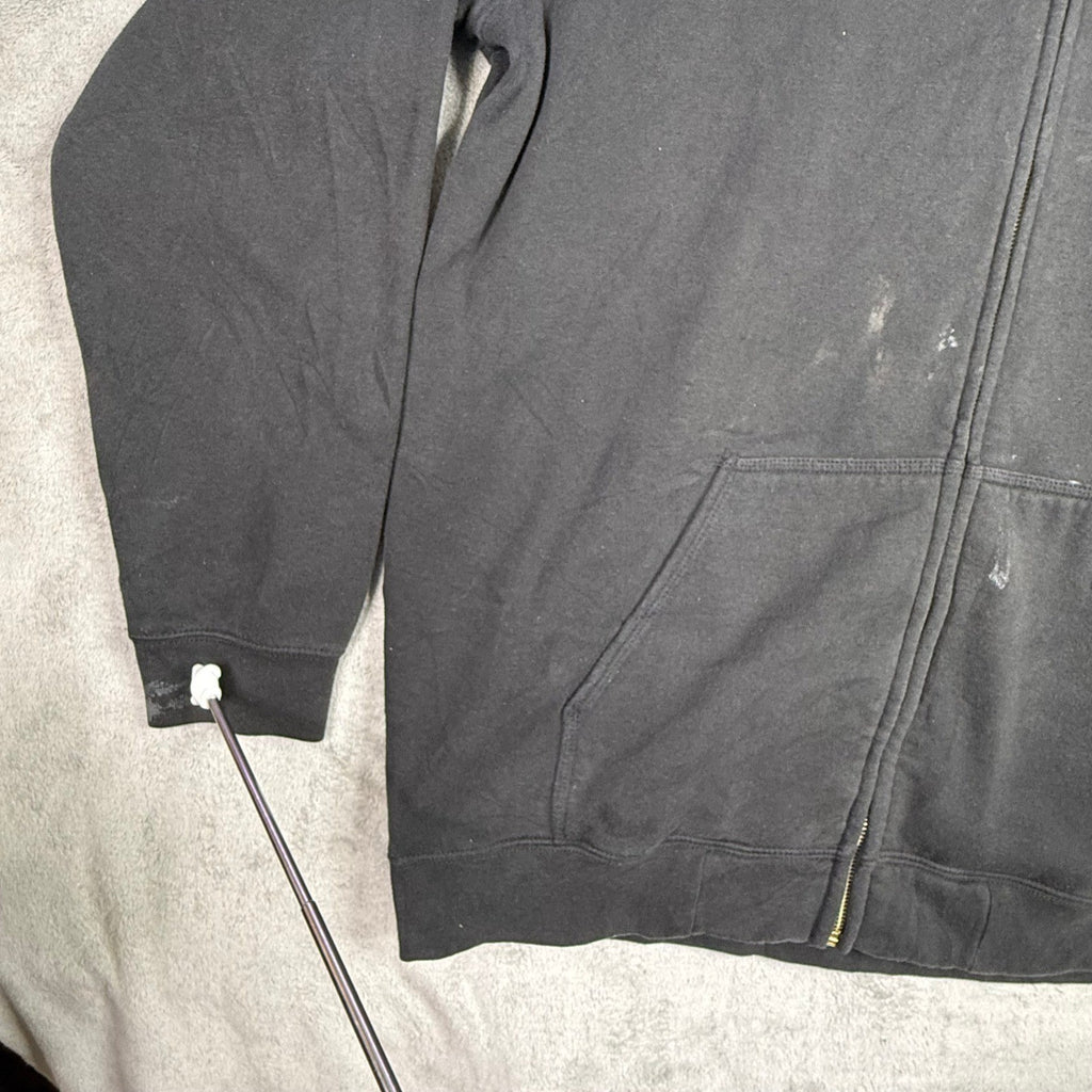 Carhartt Mens 2XL Loose Fit Black Zip Up Hoodie Workwear Durable