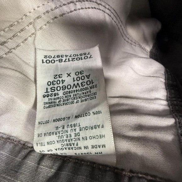 Wrangler Men's Grey Cargo Work Pants Straight Fit Size 30x32 Utility Pockets