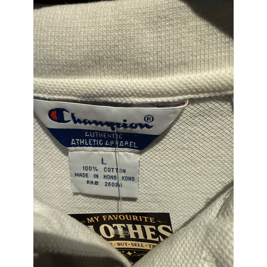 Vintage 1996 Atlanta Olympics USA Champion Polo Shirt White Mens Large 26x32