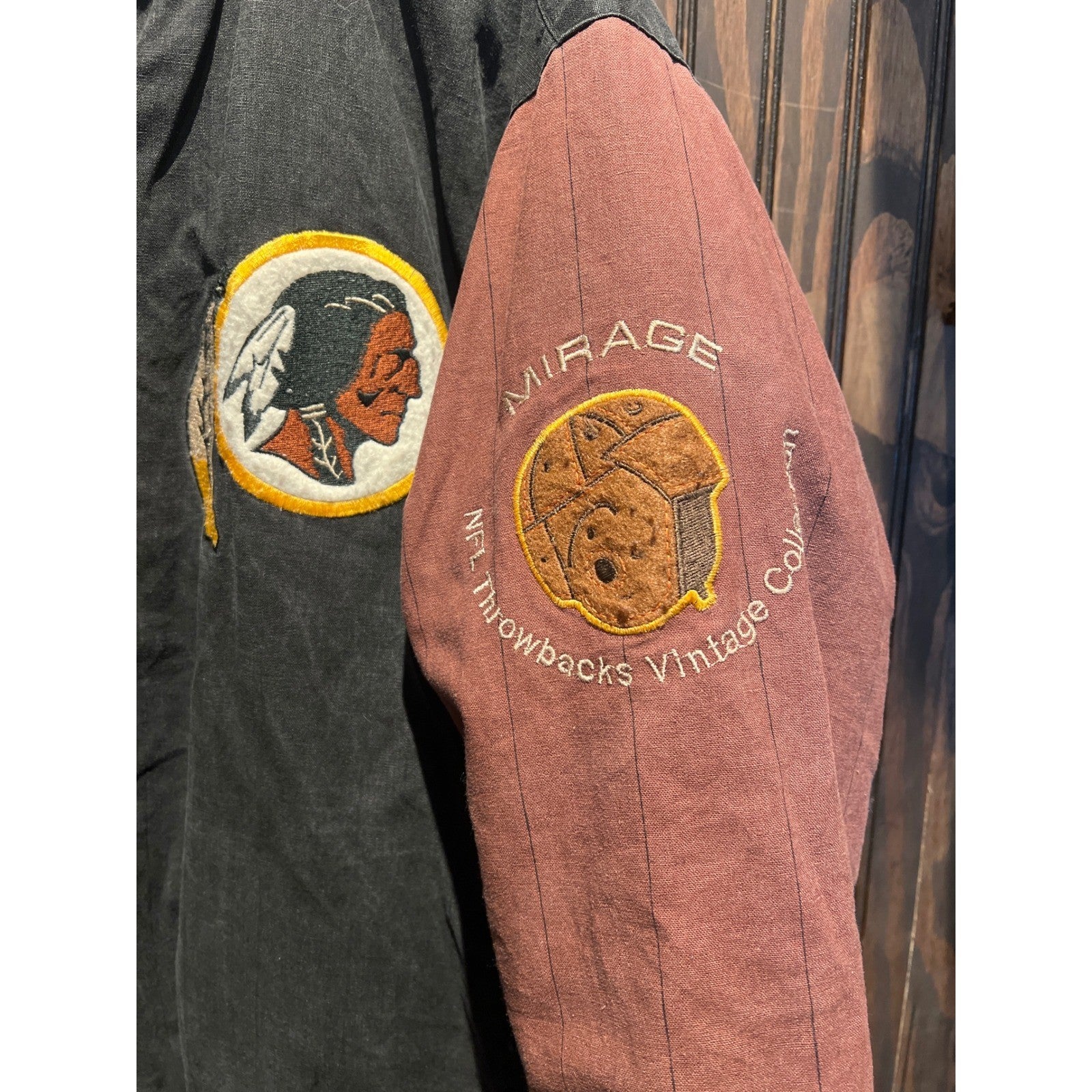 Vintage Mirage Washington Redskins Reversible Jacket Large NFL Throwbacks 82 87