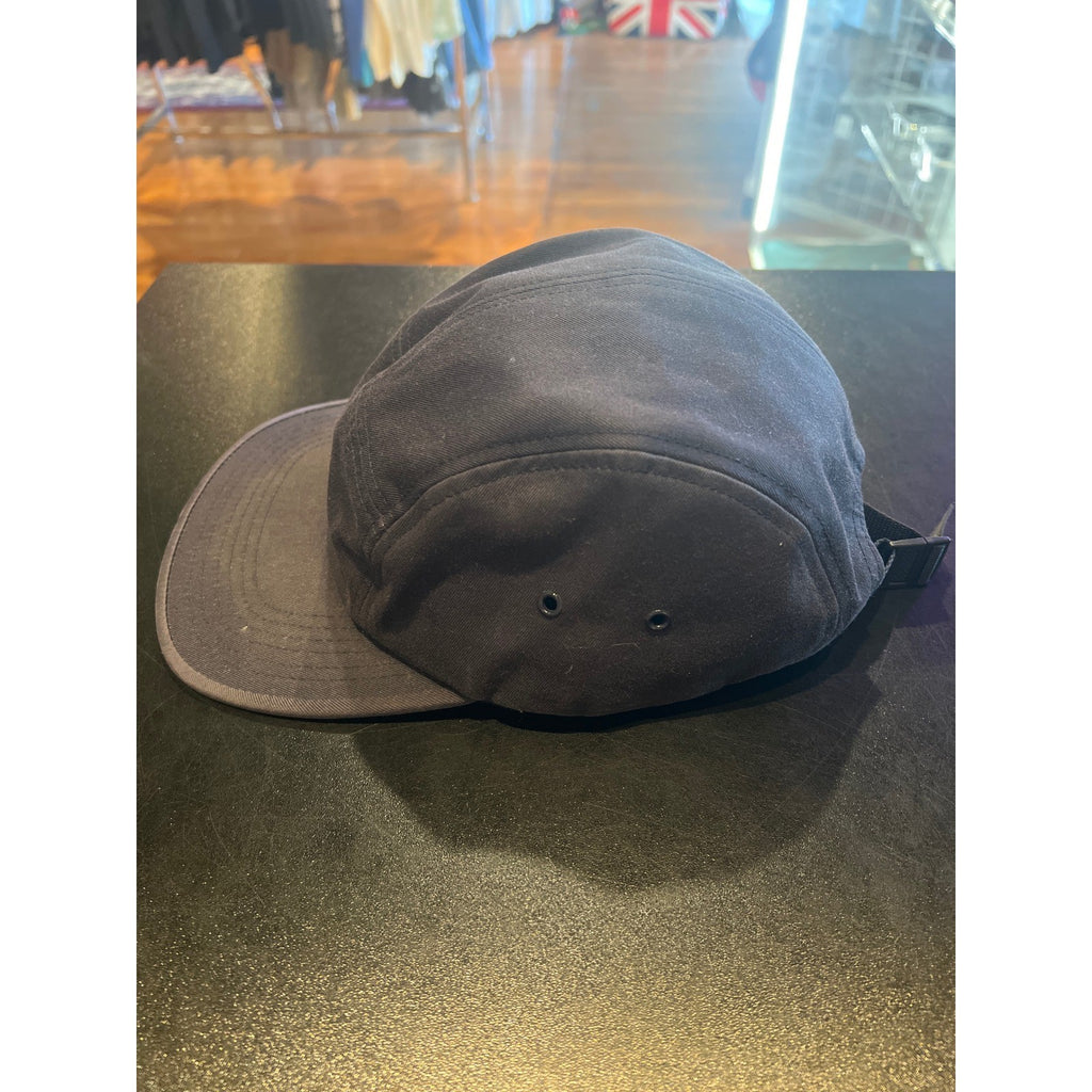 Supreme Side Logo 5-Panel Camp Cap Navy Blue Adjustable Strapback Hat