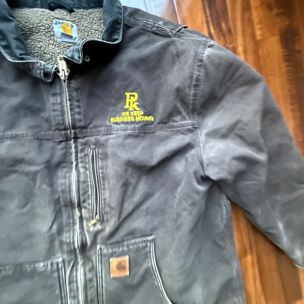 Carhartt C81 Ridge Coat Mens 2XL Dark Brown Sherpa Lined Sandstone Duck Jacket