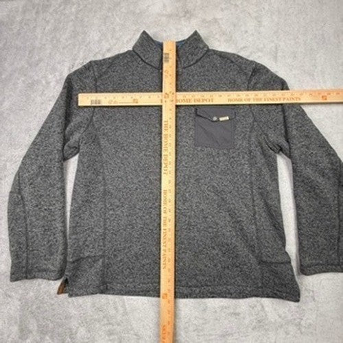 Woolrich Men's Heathered Gray Fleece 1/4 Zip Pullover Sweatshirt