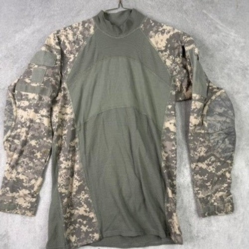 US Army Combat Uniform Shirt ACU Digital Camo Long Sleeve Tactical Top L