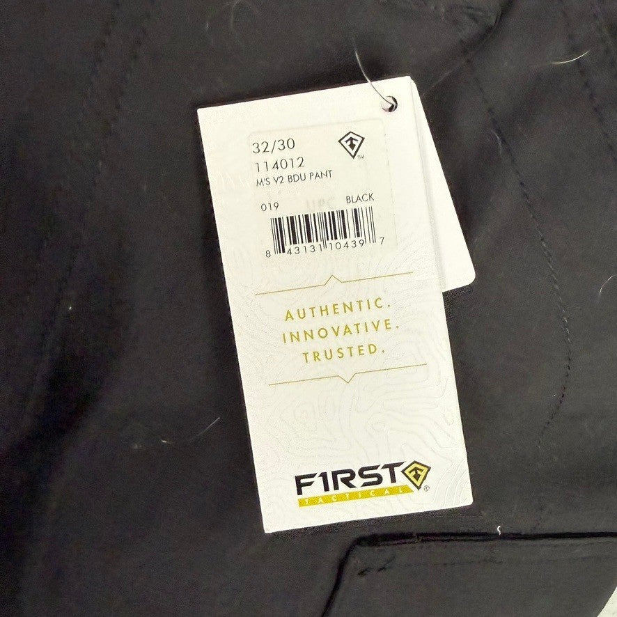 NWT First Tactical Mens V2 BDU Cargo Pants Black Size 32x30 Tactical Work