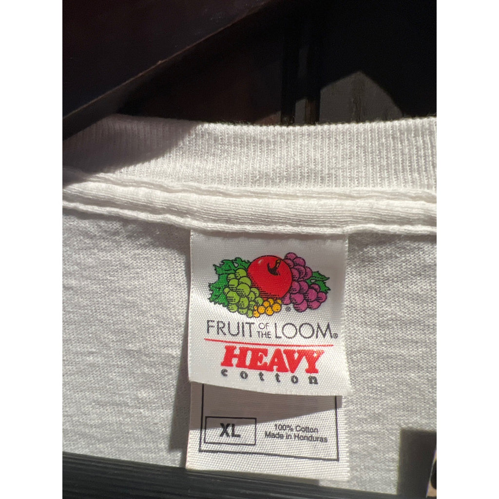 Vintage Fruit of the Loom Holy Bible Read The Instructions Graphic Tee White L