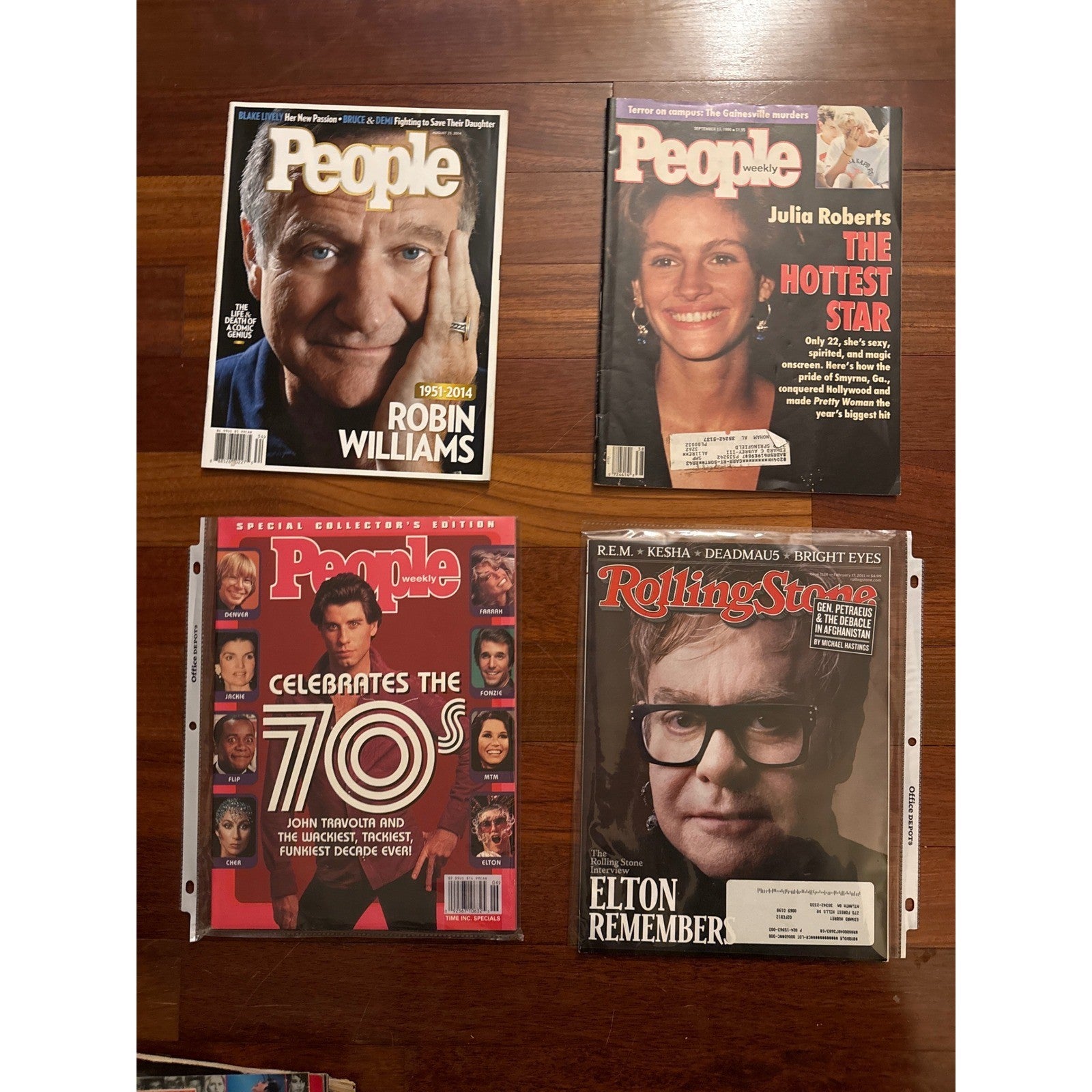 People Rolling Stone Magazine Lot Robin Williams Julia Roberts Elton John 70s