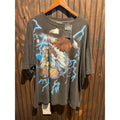 Vintage 90s American Eagle Lightning Graphic T-Shirt Faded Black 27x30