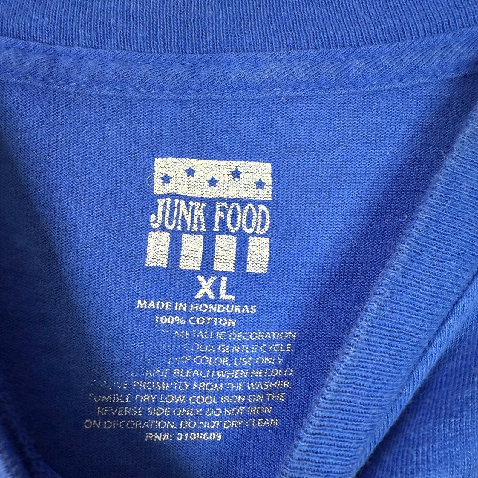 Junk Food New York Giants Football Long Sleeve T Shirt Mens XL Blue NFL
