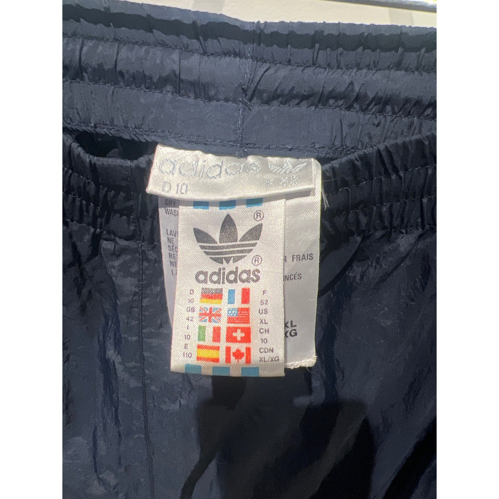 Adidas Originals Mens Navy Blue Nylon Windbreaker Track Pants Trefoil Logo XL