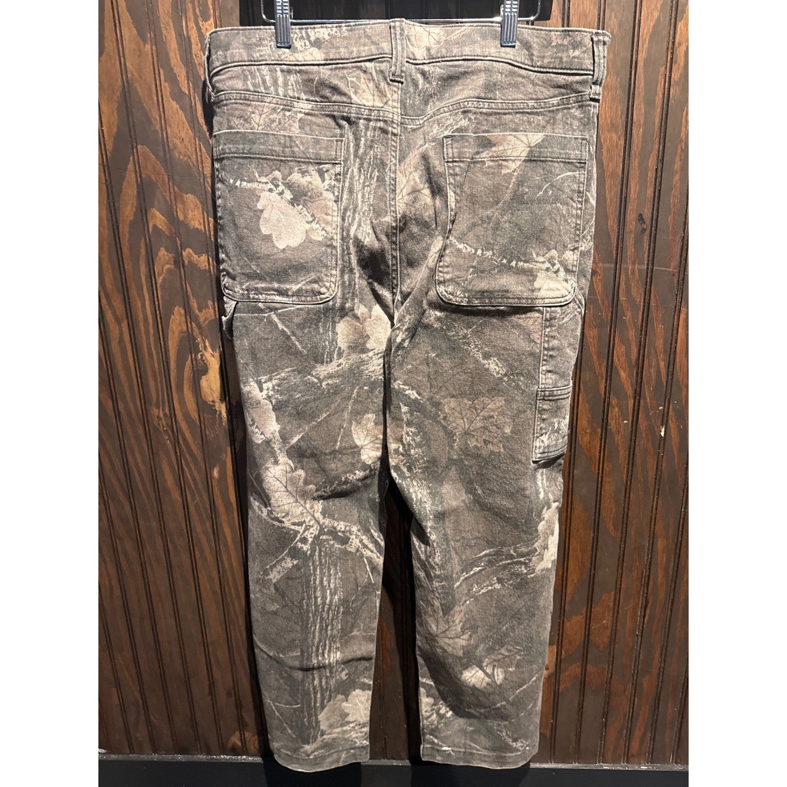 Hollister Mens Baggy Carpenter Pants Real Tree Camo Utility Workwear W34 L30