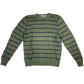 Polo Ralph Lauren Green Navy Striped Crewneck Sweater Mens L
