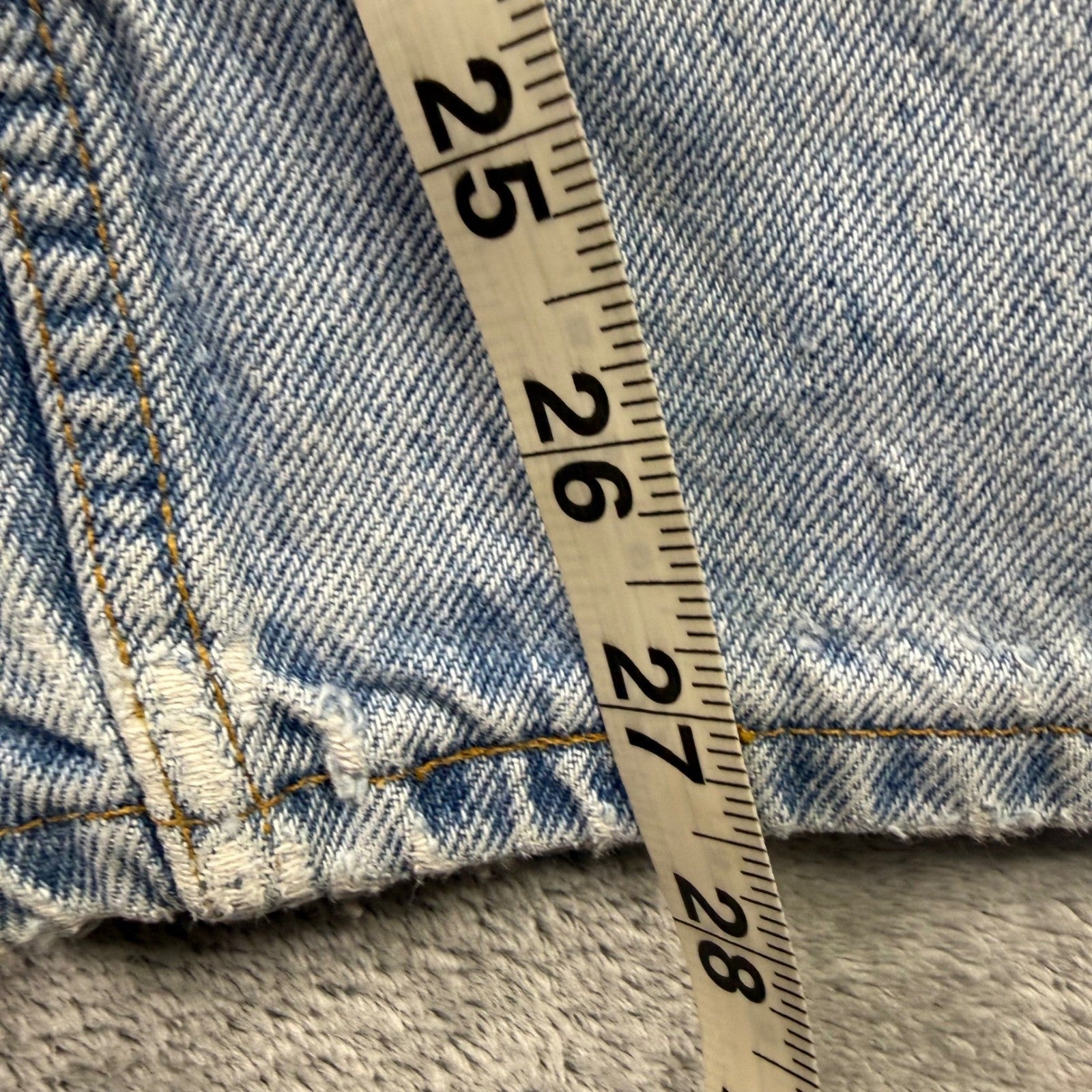 Levi Strauss 501 Mens Jeans Light Wash Button Fly Straight Leg Pants 34 x 28