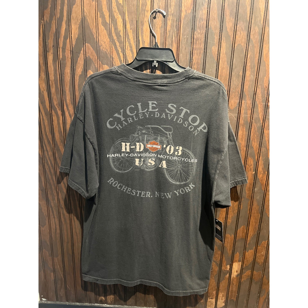 Vintage Harley Davidson 100 Years Milwaukee Iron T-Shirt Faded Black Large 2003