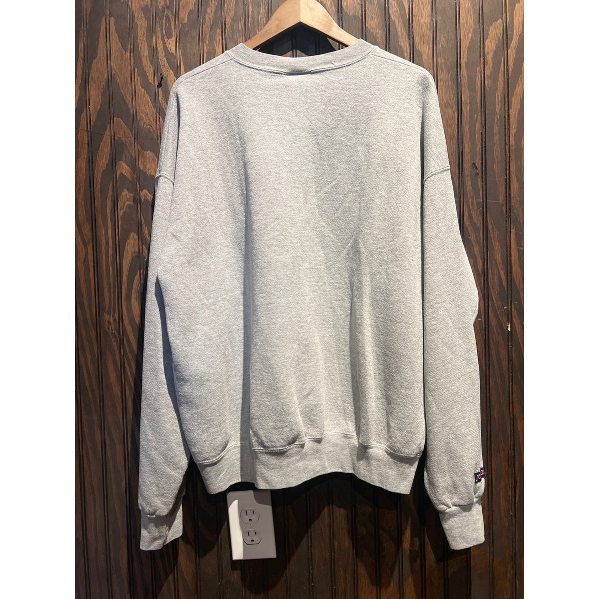 Vintage JanSport Akron Law Sweatshirt Heather Gray University Pullover XL 26x28