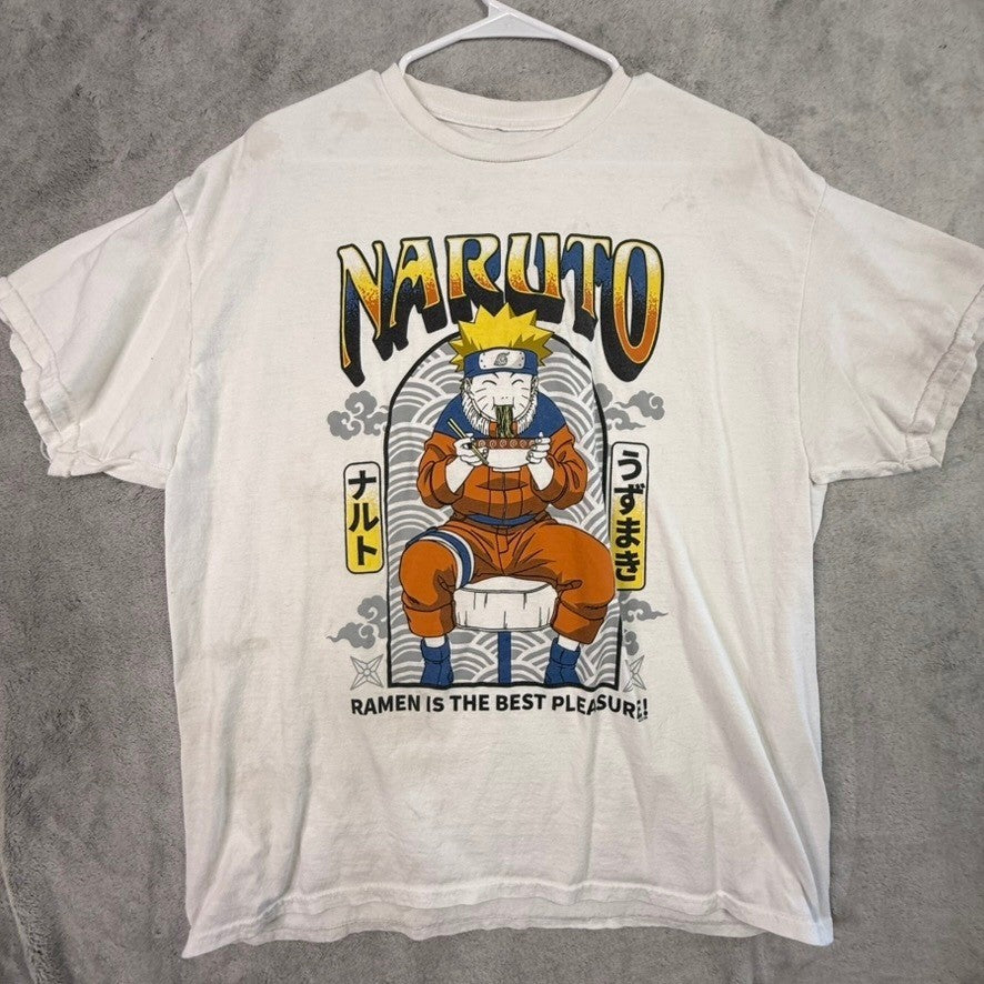 Naruto Ramen Is The Best Pleasure Graphic T Shirt Men's White Anime