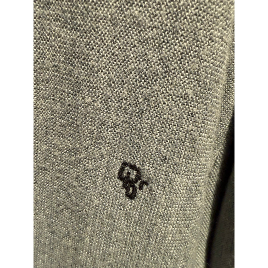 Christian Dior Monsieur Vintage Grey Cardigan Sweater Mens XL V-Neck CD Logo