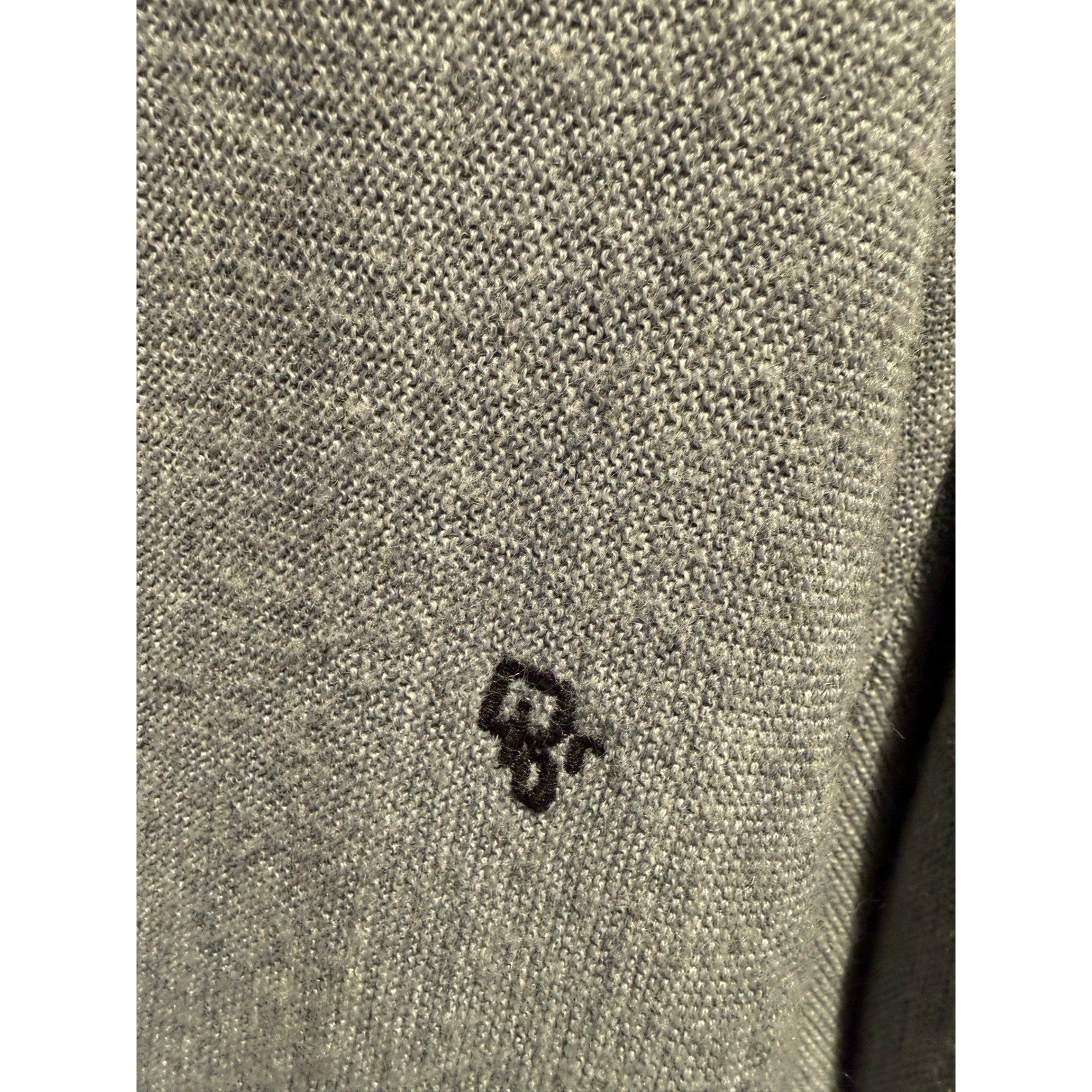 Christian Dior Monsieur Vintage Grey Cardigan Sweater Mens XL V-Neck CD Logo