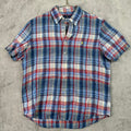 Ralph Lauren Men's Plaid Short Sleeve Button Down Shirt Size Medium