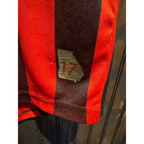 Adidas Atlanta United FC Mens Red Black Striped Soccer Jersey MLS Medium NEW