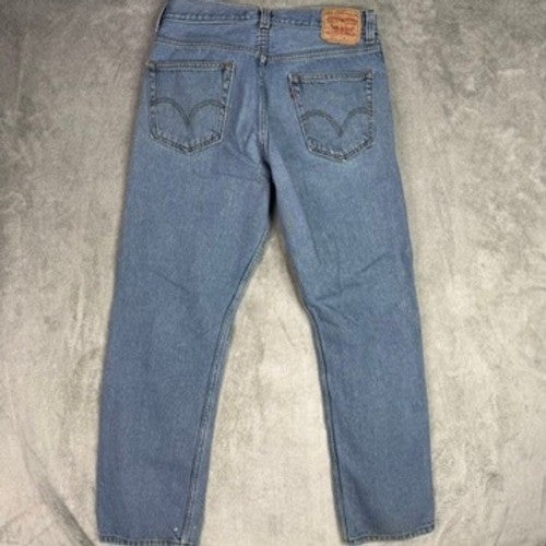 Levi's 505 Regular Fit Blue Denim Jeans Mens Size 34