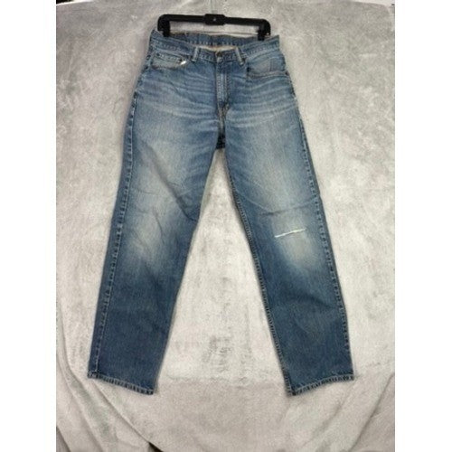 Levi's 505 Mens Jeans 34x32 Light Wash Straight Fit Denim Pants
