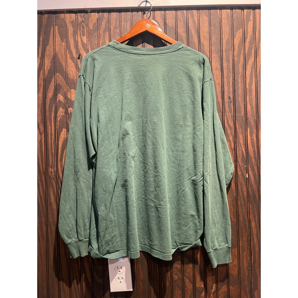 Adidas Milwaukee Bucks Basketball Long Sleeve Shirt Green Mens XL 25x28 NBA