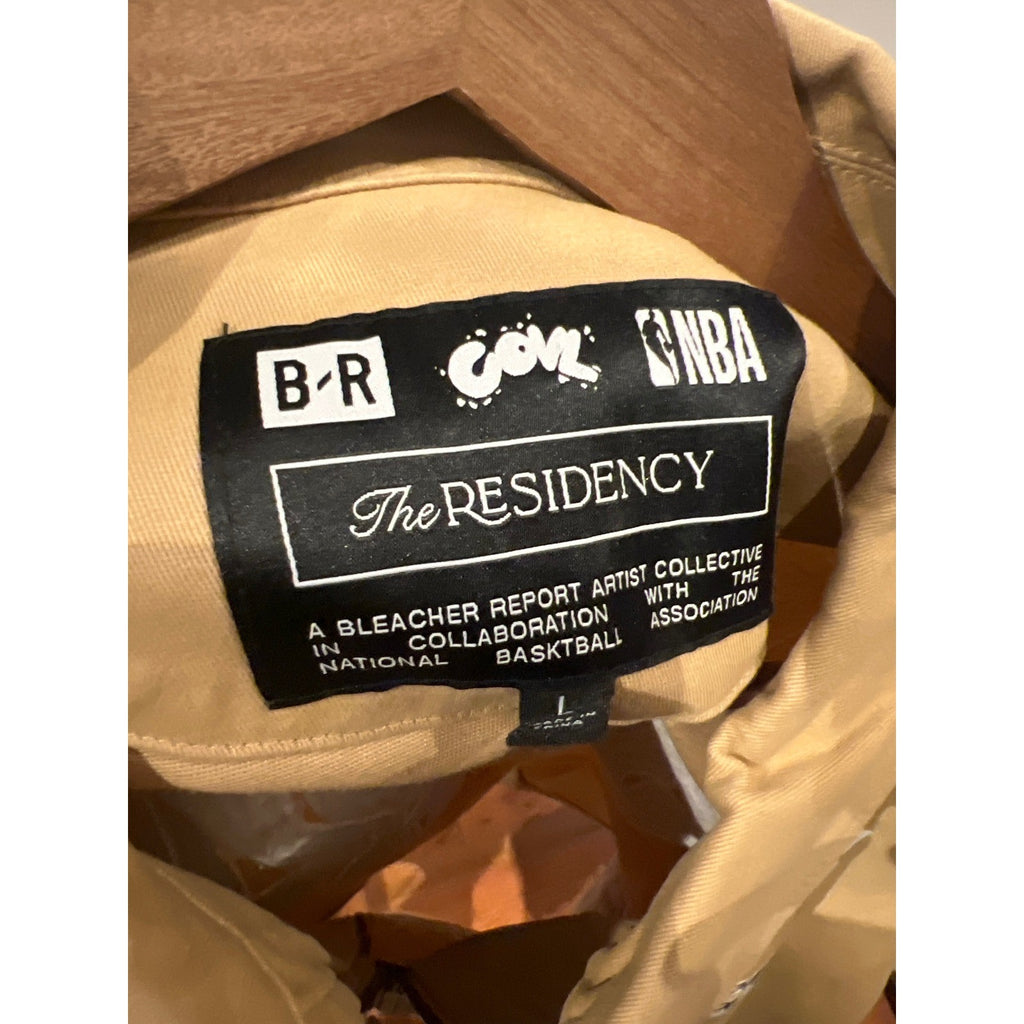 Bleacher Report NBA The Residency 2024 Tan Workwear Zip Jacket Mens XL 23x13