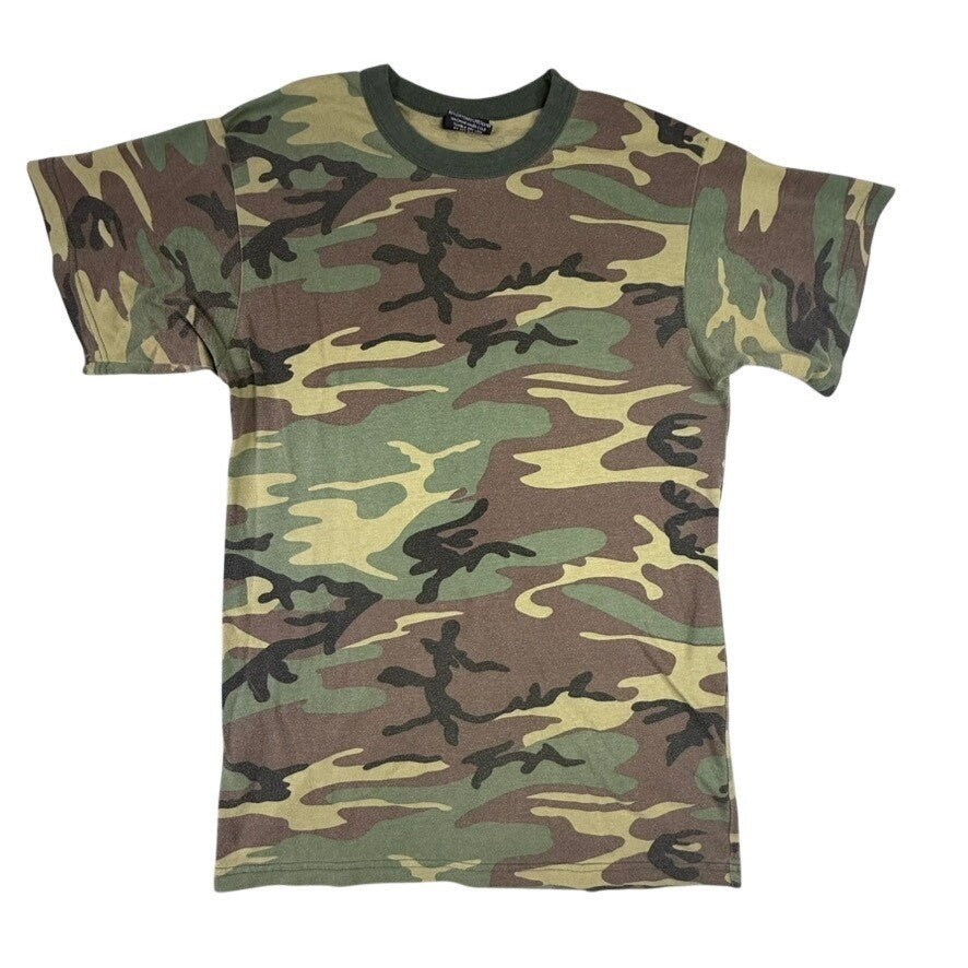 ROTHCO Camouflage T Shirt Woodland Pattern Short Sleeve Casual Mens Size M
