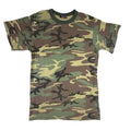 ROTHCO Camouflage T Shirt Woodland Pattern Short Sleeve Casual Mens Size M