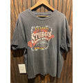 Vintage Sturgis Bike Week Rally Graphic T-Shirt Faded Black Mens L 21.5x28