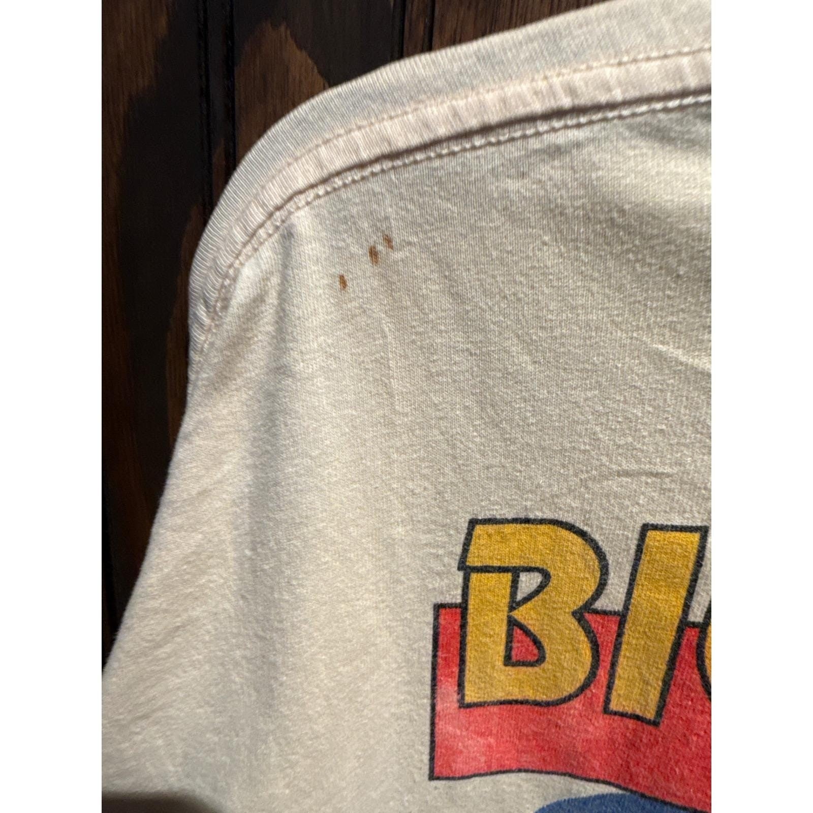 Vintage Big Johnson Pizza Delivery Cancun Mexico Graphic T-Shirt Cream XL 90s