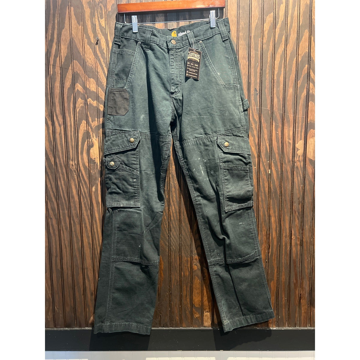 Carhartt Relaxed Fit Cargo Pants Mens 28x31 Forest Green Utility Workwear Pants