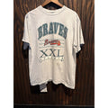 Vintage Atlanta Braves Salem Sportswear T-Shirt Heather Gray MLB 90s XXL Graphic