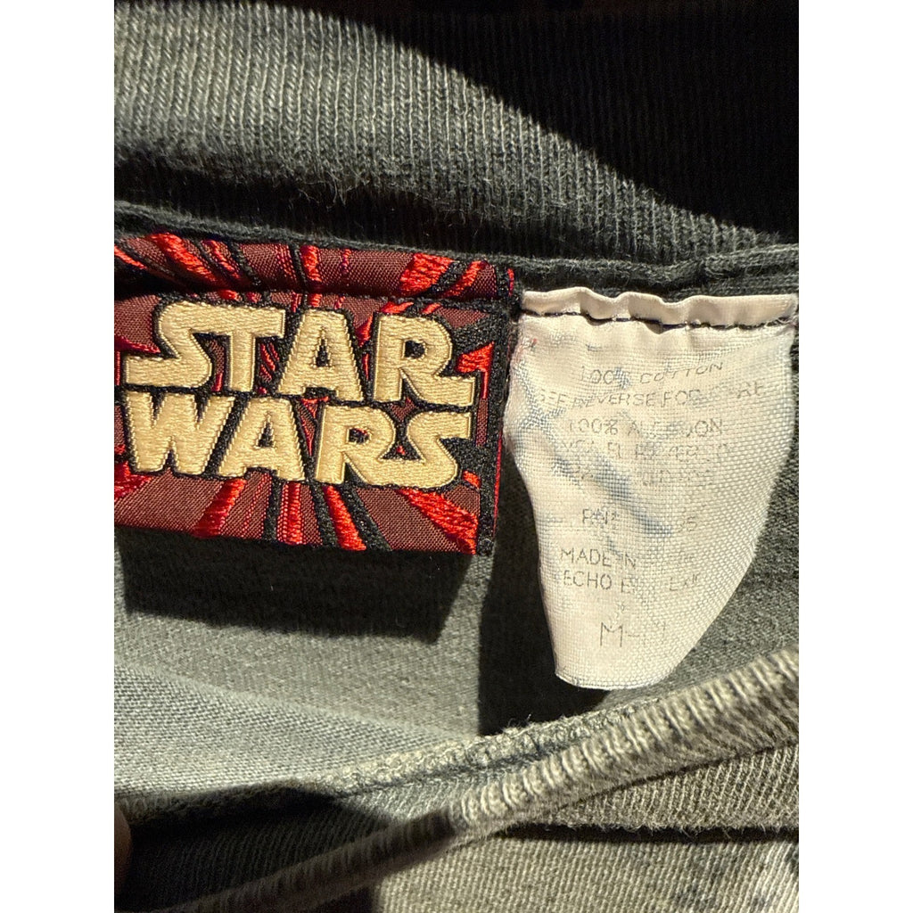 Vintage Star Wars Darth Maul Sith Lord Shirt Gray Acid Wash Episode I Mens M
