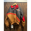 Vintage NASCAR 50th Anniversary Windbreaker Jacket Black Gold Red Mens XL 25x26