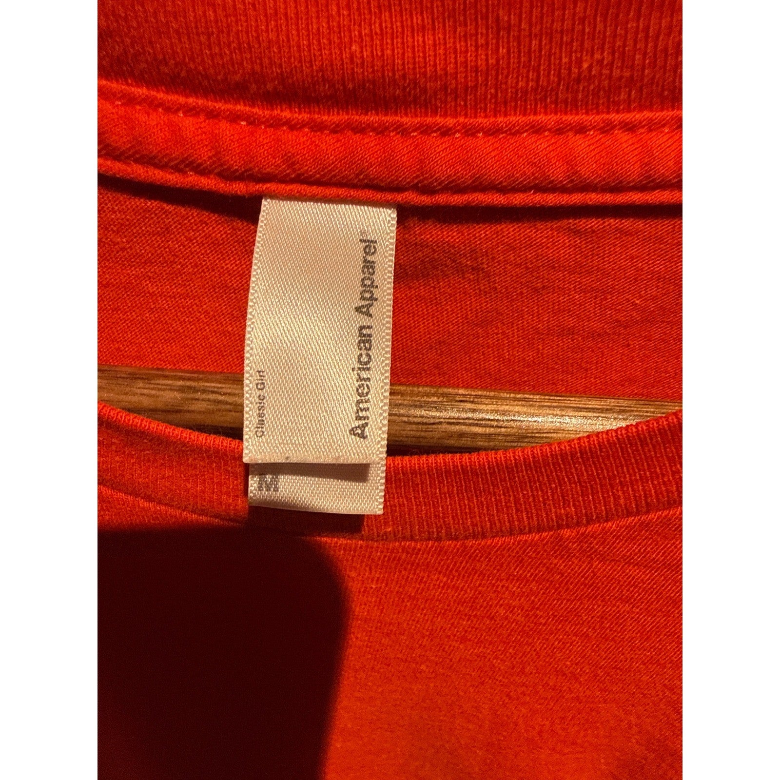 American Apparel Orange Brooklyn Bridge Graphic Tee Shirt Mens XS Womens S
