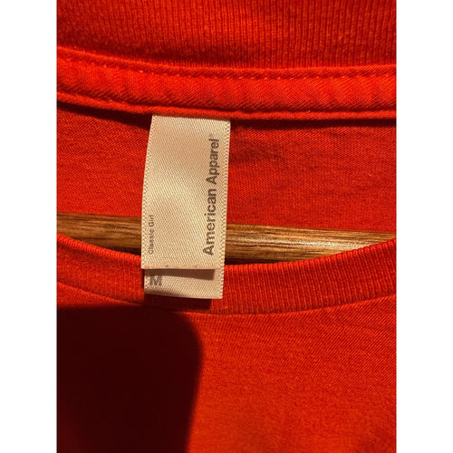 American Apparel Orange Brooklyn Bridge Graphic Tee Shirt Mens XS Womens S